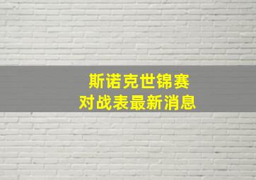 斯诺克世锦赛对战表最新消息