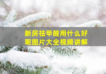 新房祛甲醛用什么好呢图片大全视频讲解