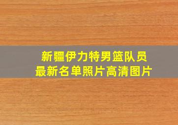 新疆伊力特男篮队员最新名单照片高清图片