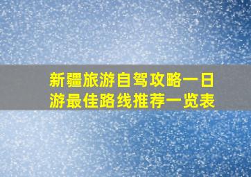 新疆旅游自驾攻略一日游最佳路线推荐一览表