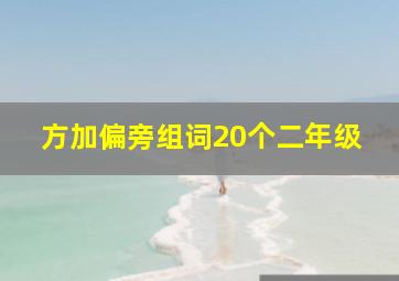 方加偏旁组词20个二年级