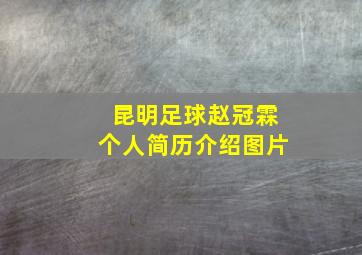 昆明足球赵冠霖个人简历介绍图片