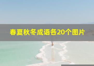 春夏秋冬成语各20个图片