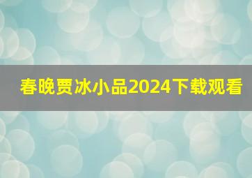 春晚贾冰小品2024下载观看