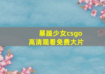 暴躁少女csgo高清观看免费大片