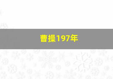 曹操197年