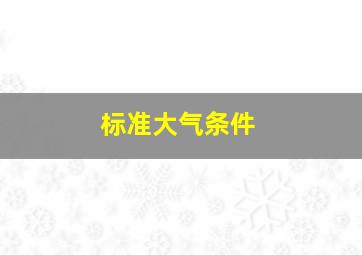 标准大气条件