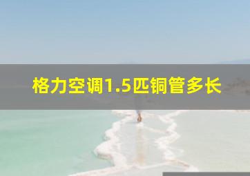 格力空调1.5匹铜管多长