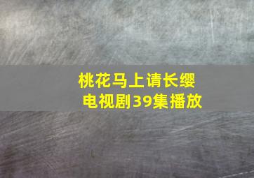 桃花马上请长缨电视剧39集播放