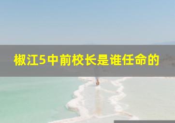 椒江5中前校长是谁任命的