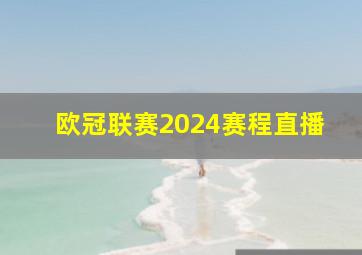 欧冠联赛2024赛程直播