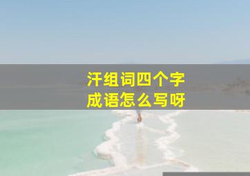 汗组词四个字成语怎么写呀