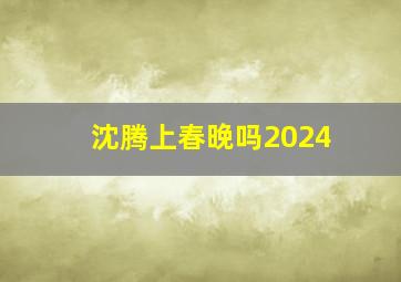 沈腾上春晚吗2024