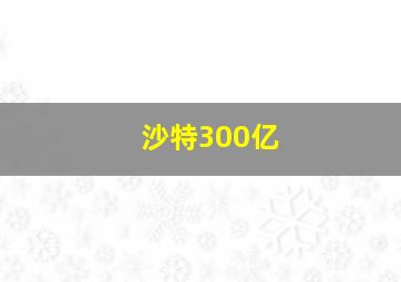 沙特300亿