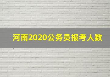 河南2020公务员报考人数