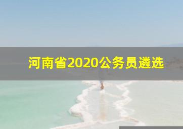 河南省2020公务员遴选