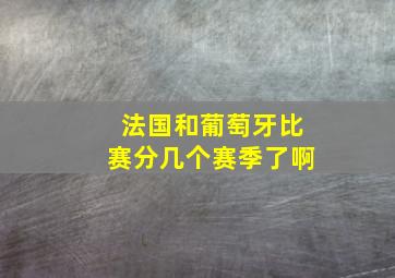 法国和葡萄牙比赛分几个赛季了啊