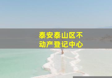 泰安泰山区不动产登记中心