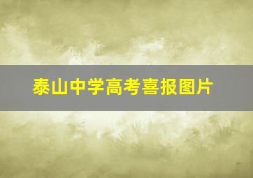 泰山中学高考喜报图片