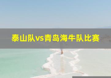 泰山队vs青岛海牛队比赛