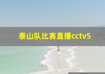 泰山队比赛直播cctv5