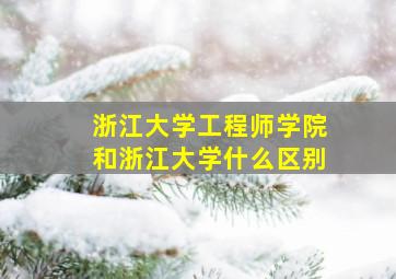 浙江大学工程师学院和浙江大学什么区别