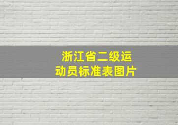 浙江省二级运动员标准表图片