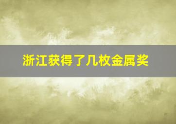 浙江获得了几枚金属奖