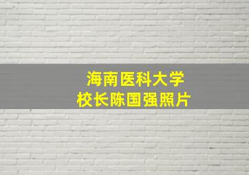 海南医科大学校长陈国强照片