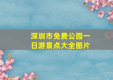 深圳市免费公园一日游景点大全图片