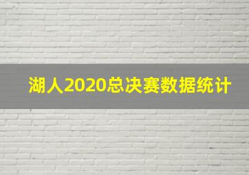 湖人2020总决赛数据统计