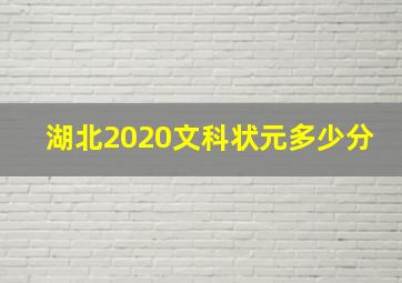 湖北2020文科状元多少分