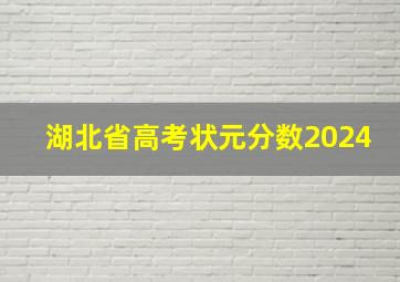 湖北省高考状元分数2024