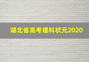 湖北省高考理科状元2020