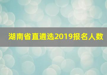 湖南省直遴选2019报名人数