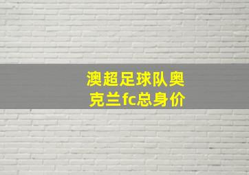 澳超足球队奥克兰fc总身价