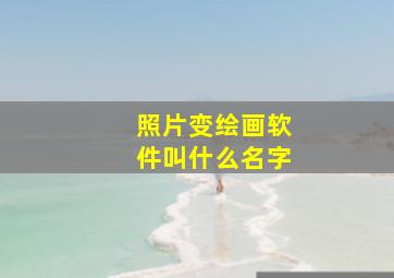 照片变绘画软件叫什么名字