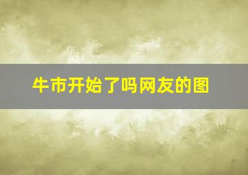 牛市开始了吗网友的图