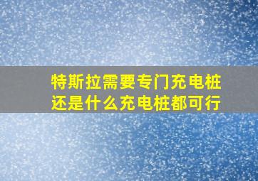 特斯拉需要专门充电桩还是什么充电桩都可行