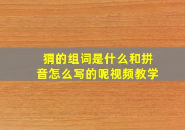 猬的组词是什么和拼音怎么写的呢视频教学