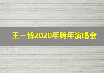 王一博2020年跨年演唱会