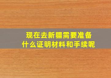 现在去新疆需要准备什么证明材料和手续呢