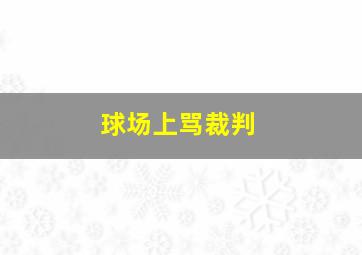 球场上骂裁判