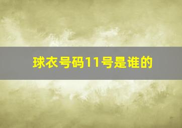 球衣号码11号是谁的