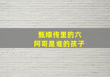 甄嬛传里的六阿哥是谁的孩子