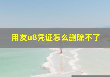 用友u8凭证怎么删除不了