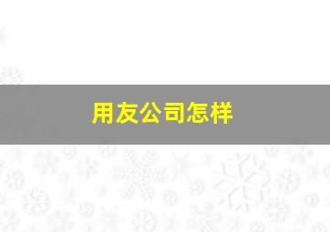 用友公司怎样