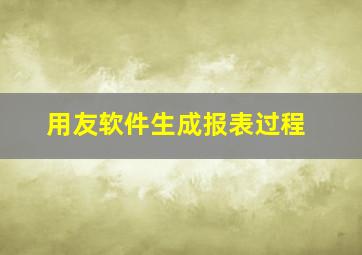 用友软件生成报表过程