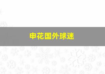 申花国外球迷