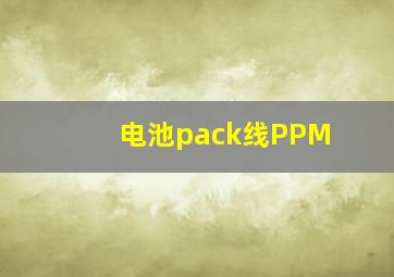 电池pack线PPM